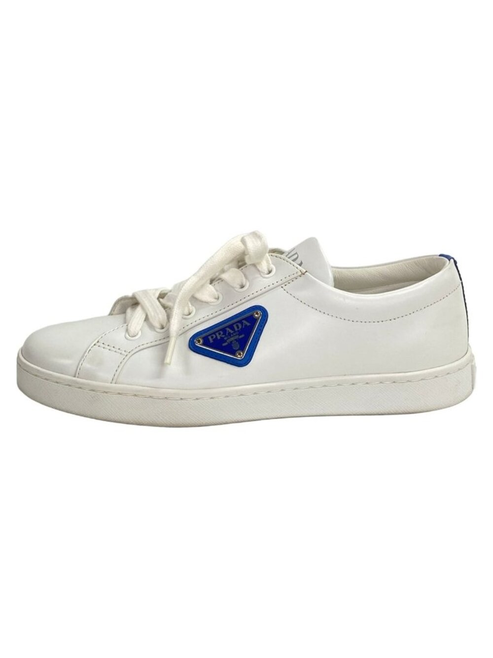 Prada Sneakers White Blue Leather